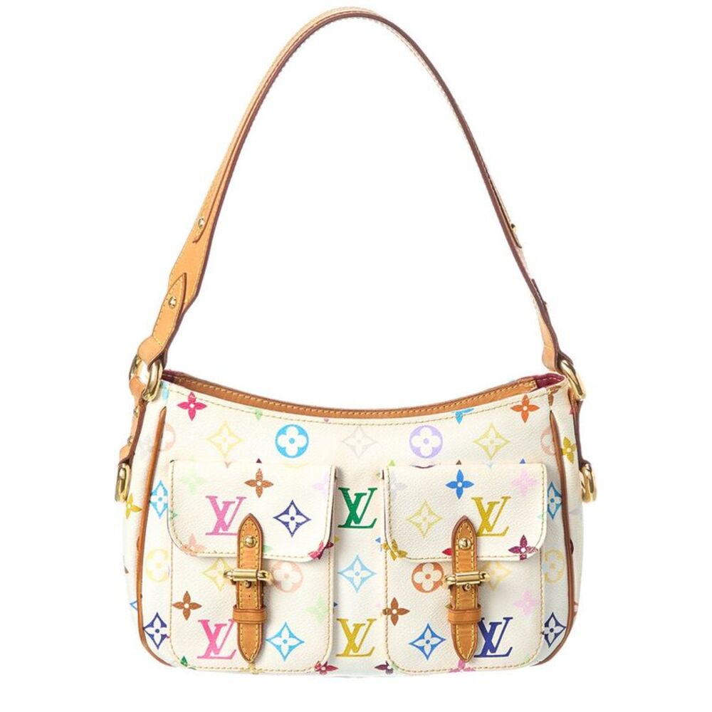 Louis Vuitton White Monogram Multicolor Canvas Lodge Pm (Authentic Pre-Loved)